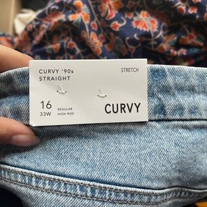 american eagle curvy 90s straight jean